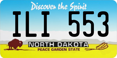 ND license plate ILI553
