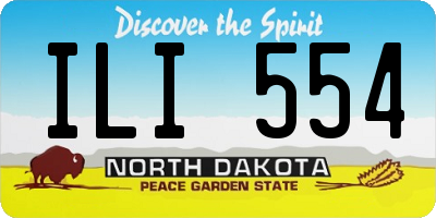 ND license plate ILI554