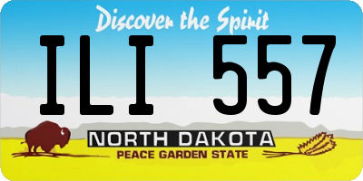 ND license plate ILI557