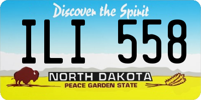 ND license plate ILI558