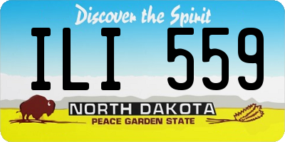 ND license plate ILI559
