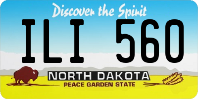 ND license plate ILI560