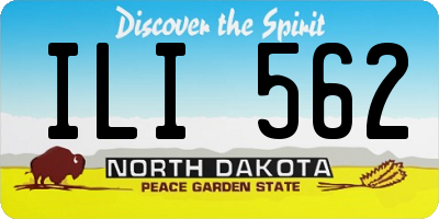 ND license plate ILI562