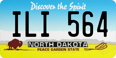 ND license plate ILI564