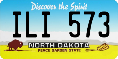 ND license plate ILI573