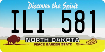 ND license plate ILI581
