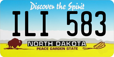 ND license plate ILI583