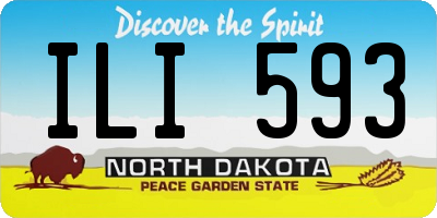 ND license plate ILI593
