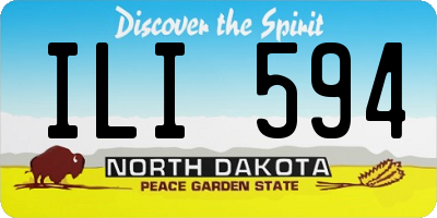 ND license plate ILI594