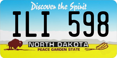 ND license plate ILI598