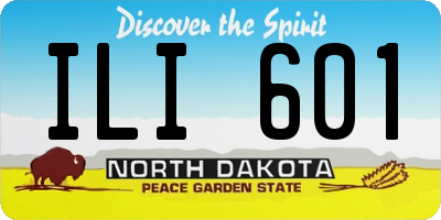ND license plate ILI601