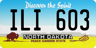 ND license plate ILI603