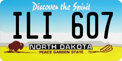 ND license plate ILI607