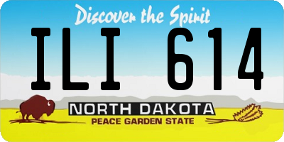 ND license plate ILI614