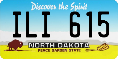 ND license plate ILI615