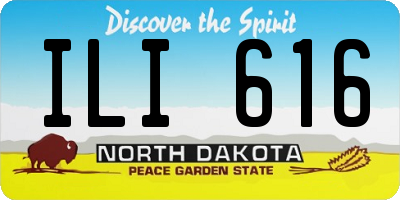 ND license plate ILI616