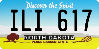 ND license plate ILI617