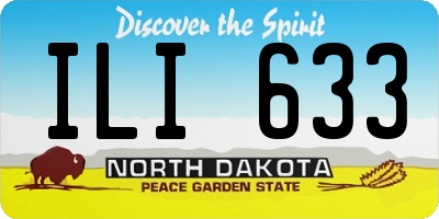 ND license plate ILI633