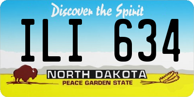 ND license plate ILI634