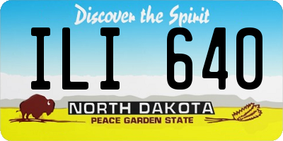 ND license plate ILI640