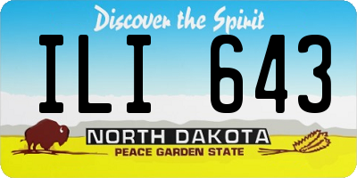 ND license plate ILI643