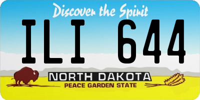 ND license plate ILI644