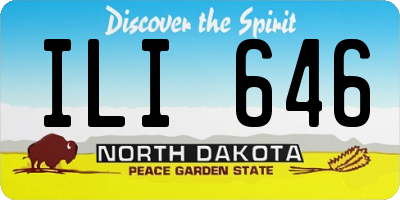 ND license plate ILI646