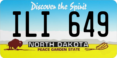 ND license plate ILI649