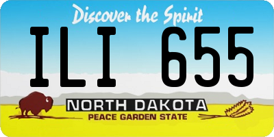 ND license plate ILI655