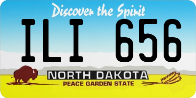 ND license plate ILI656
