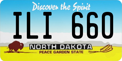ND license plate ILI660