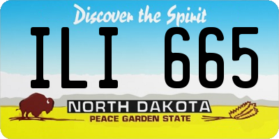 ND license plate ILI665