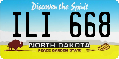 ND license plate ILI668