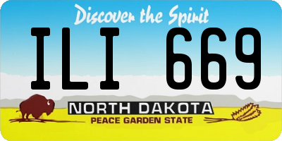 ND license plate ILI669