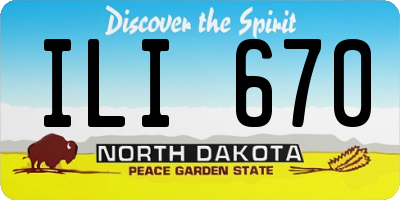 ND license plate ILI670