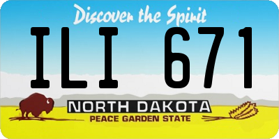ND license plate ILI671