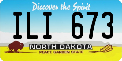 ND license plate ILI673