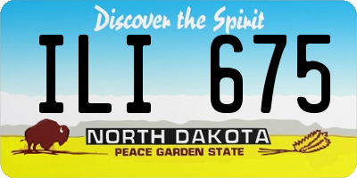 ND license plate ILI675
