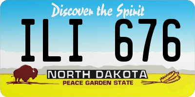 ND license plate ILI676