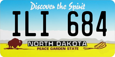 ND license plate ILI684