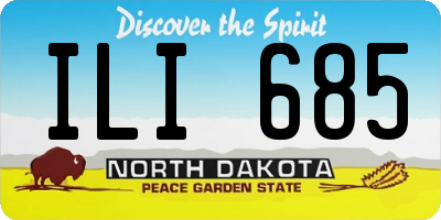 ND license plate ILI685