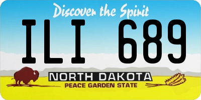 ND license plate ILI689