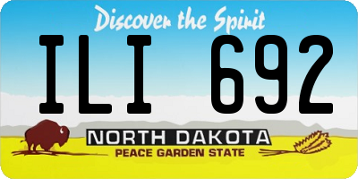 ND license plate ILI692