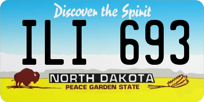 ND license plate ILI693