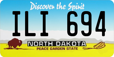 ND license plate ILI694