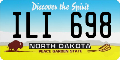 ND license plate ILI698