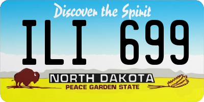 ND license plate ILI699