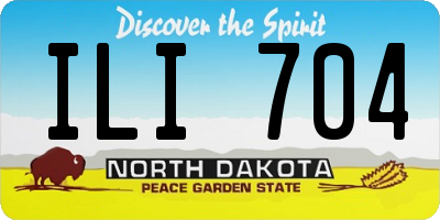 ND license plate ILI704