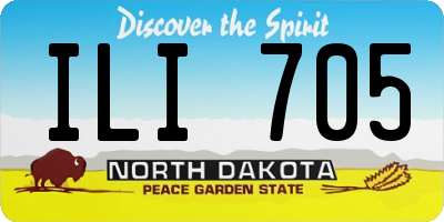 ND license plate ILI705