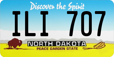 ND license plate ILI707
